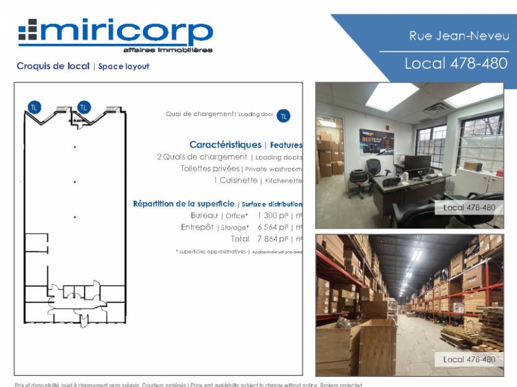 Espaces industriels � louer � Longueuil