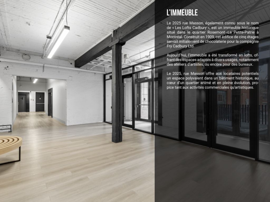 Lofts Cadbury - Atelier & bureaux  louer 