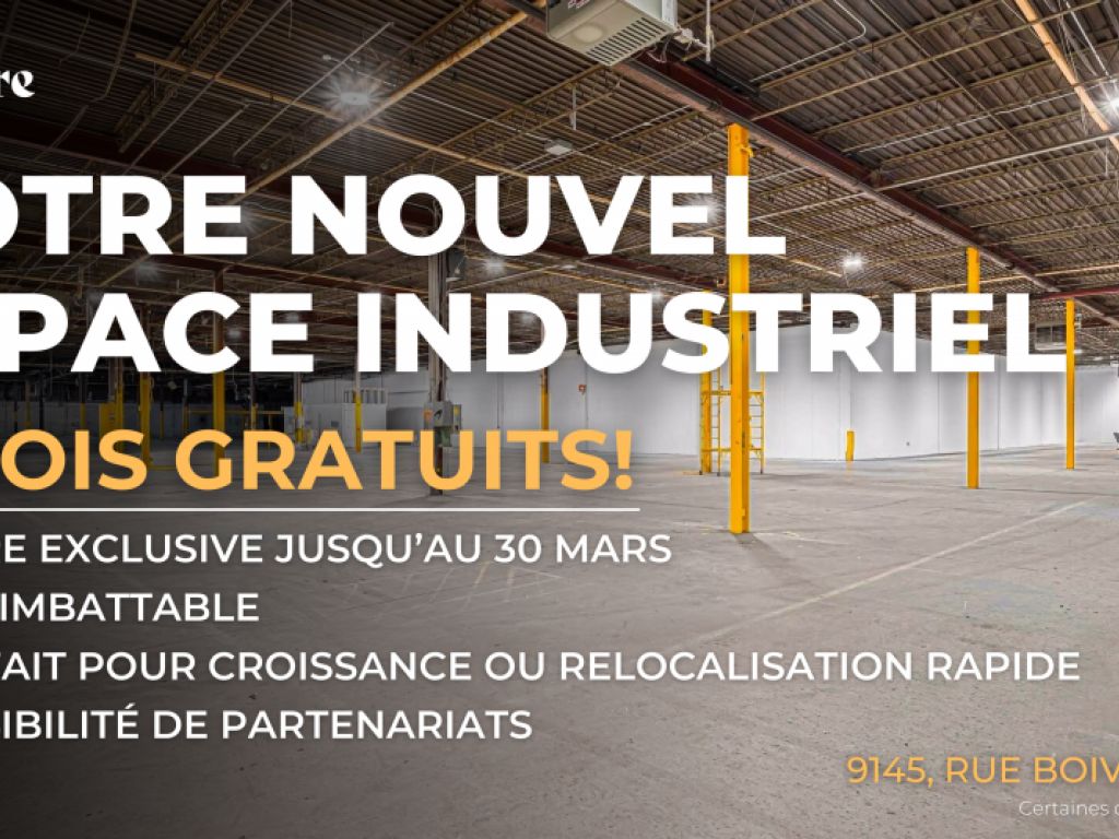 40,000 sq. ft. industrial spaces in Montreal