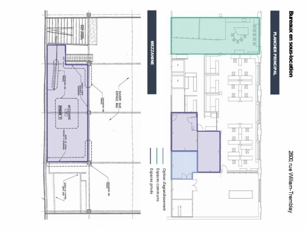 Technopôle Angus     Magnifique espace partagé de 2522 pi ca
